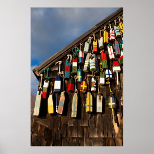 Poster États-Unis, Massachusetts, Gloucester, Bouées pour