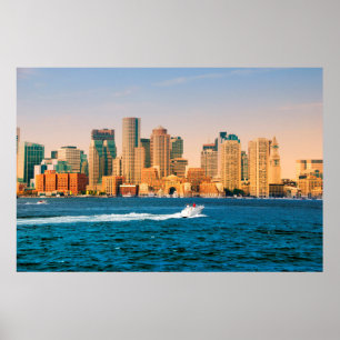 Poster États-Unis, Massachusetts. Panorama du front de me