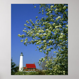 Poster États-Unis, Michigan, East Tawas. Phare de Tawas a
