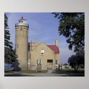 Poster États-Unis, Michigan Old Mackinac Point Lighthouse