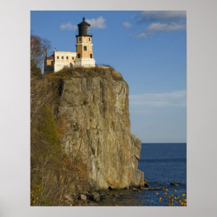 Poster États-Unis, Minnesota.  Phare de Split Rock sur le