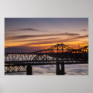 Poster États-Unis, Mississippi, Vicksburg. Autoroute I-20