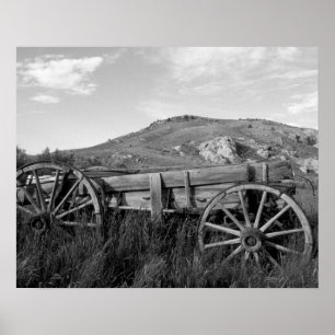 Poster États-Unis, Montana, Bannack State Park Vieux char