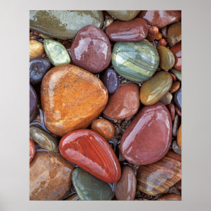 Poster États-Unis, Montana, Clark Fork River, Stones 2