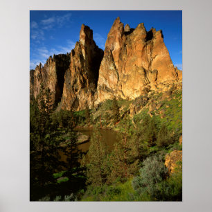 Poster États-Unis, Oregon, Granite Cliffs à Smith Rock St