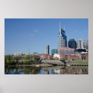 Poster États-Unis, Tennessee, Nashville. Cumberland