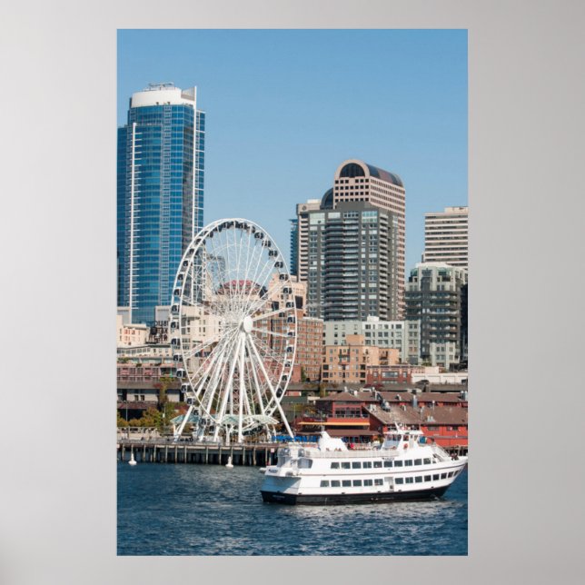Poster États-Unis, Wa, Seattle. Boat d'Argosy Harbor (Devant)