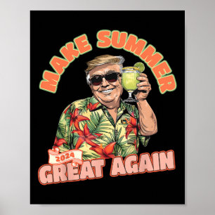 Poster Été 2024 La grande nouvelle Donald Trump vacances 