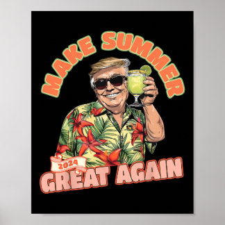 Poster Été 2024 La grande nouvelle Donald Trump vacances 