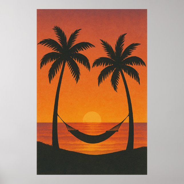 Poster Été 4, Coucher de soleil sur la lavande, impressio (Devant)