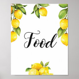 Poster Été Citrus Citrons Baby shower des signes alimenta