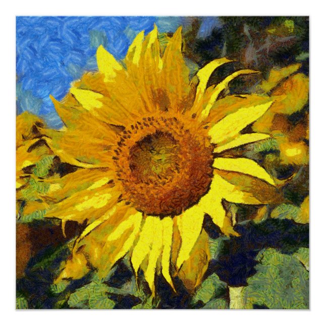 Poster Été De Tournesols Style Artistique (Devant)
