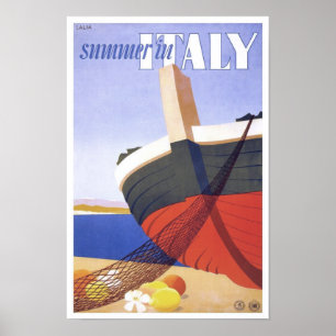Poster Été en Italie Vintage voyage