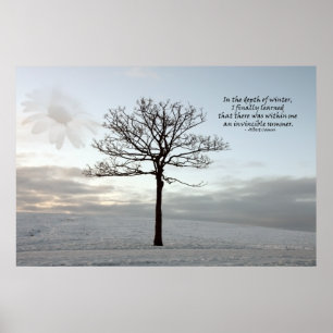 Poster Été invincible - lumière pendant l'hiver foncé