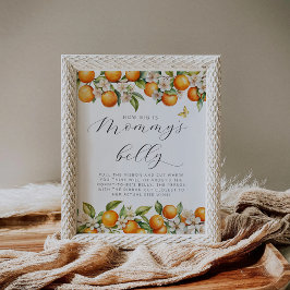 Poster Été Orange Baby shower Quelle est la taille du ven