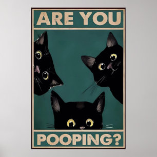 Poster Êtes-vous en train de balancer ? Chats noirs amusa