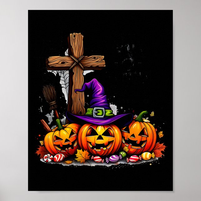 Poster Êtes-vous Fall-o-ween Jésus Citrouille Drôle _1  (Devant)