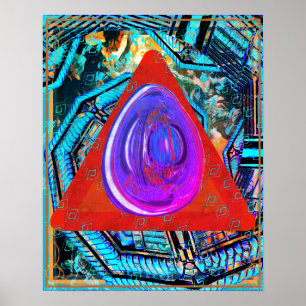 Poster Ether élémentaire dans l'aide de méditation de feu