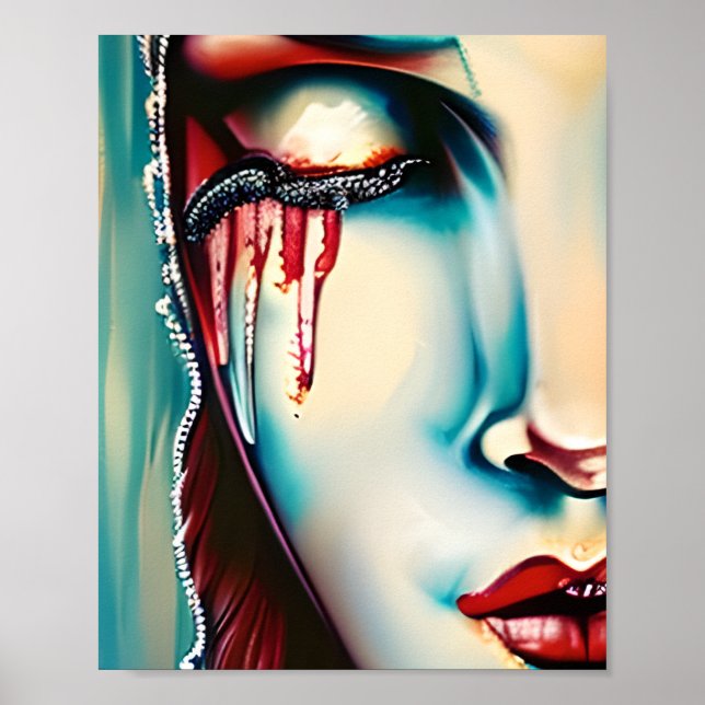 Poster Ethereal Art Shimmery Woman (Devant)