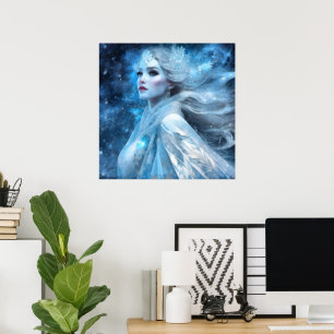 Poster Ethereal Frozen Neige Queen Imaginaire Art