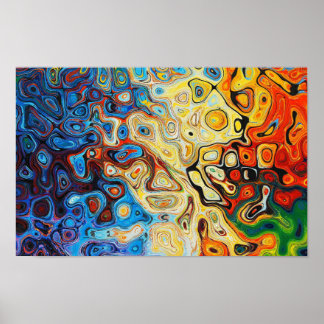Poster Ethereal Swirls Art Moderne Abstrait
