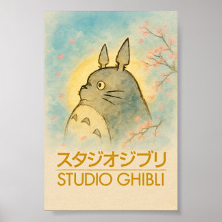 Poster Ethereal Totoro Blossom