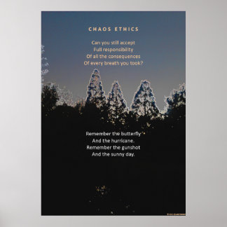Poster Éthique et effet papillon