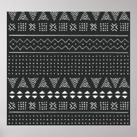 Ethnie tribale : motif noir blanc.
