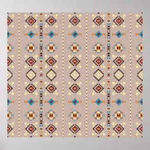 Poster Ethnique : un motif tribal transparent