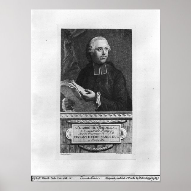 Poster Etienne Bonnot de Condillac (Devant)
