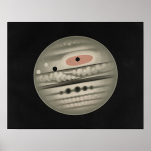 Poster Etienne Leopold Trouvelot - The Planet Jupiter