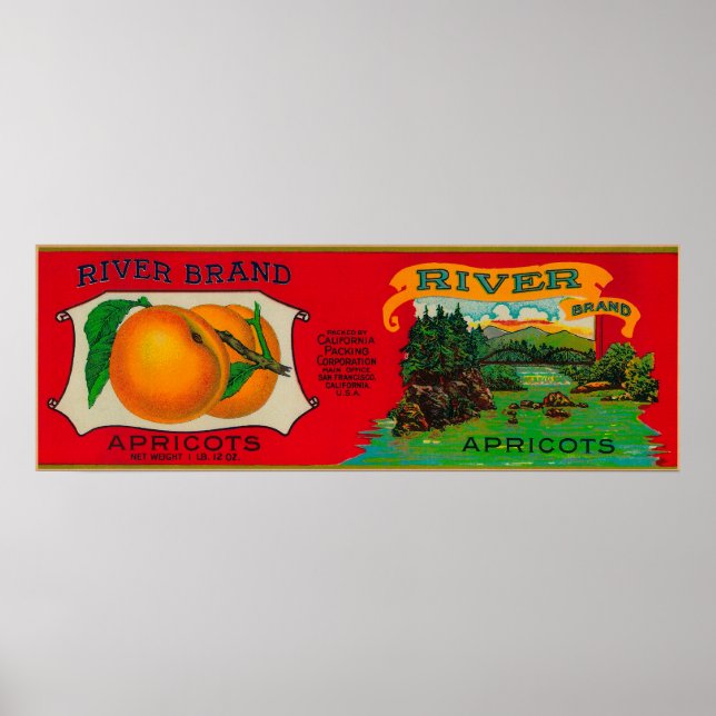Poster Étiquette Apricot (Devant)