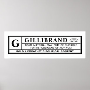Poster Étiquette d'avertissement Gillibrand