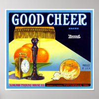 Étiquette de caisse de marque Good Cheer Orange Li