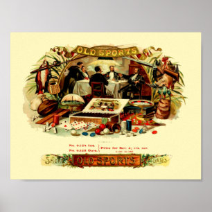 Poster Étiquette de cigares vintage Sports & Gaming