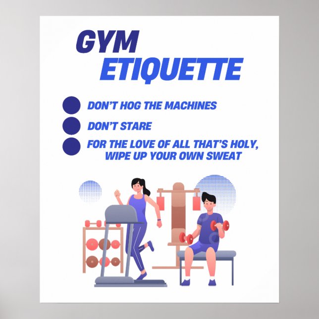 Poster Étiquette de gymnase (Devant)