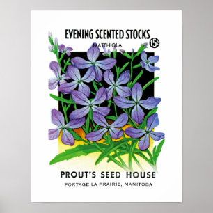 Poster Étiquette de paquets de semences Stocks parfumés l