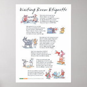 Poster Étiquette de salle d'attente - A2