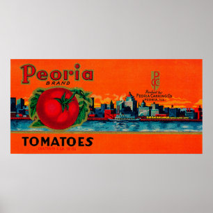 Poster Etiquette de tomate Peoria, IL