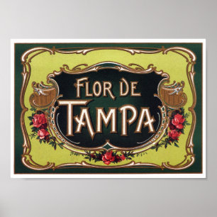Poster Étiquette Flor de Tampa Cigar
