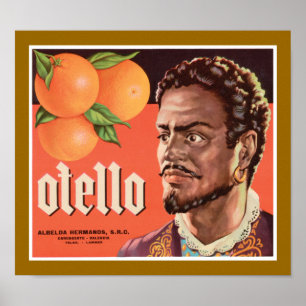 Poster Étiquette orange d'Otello