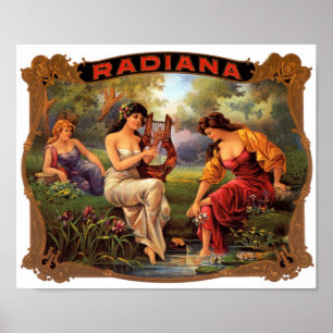 Poster Étiquette Radiana Cigar