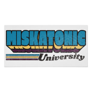 Poster Étiquette rétro de l'Université Miskatonic