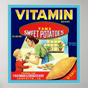 Poster Étiquette vintage de caisse de fruit