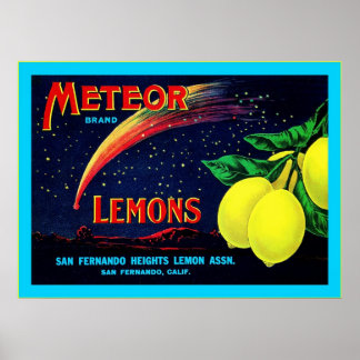 Poster Étiquette vintage Fruit