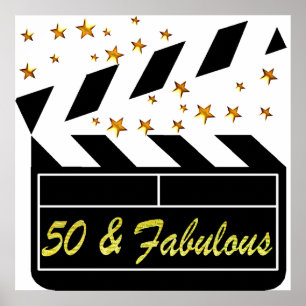 POSTER ÉTOILE DE FILM DE 50 ANS