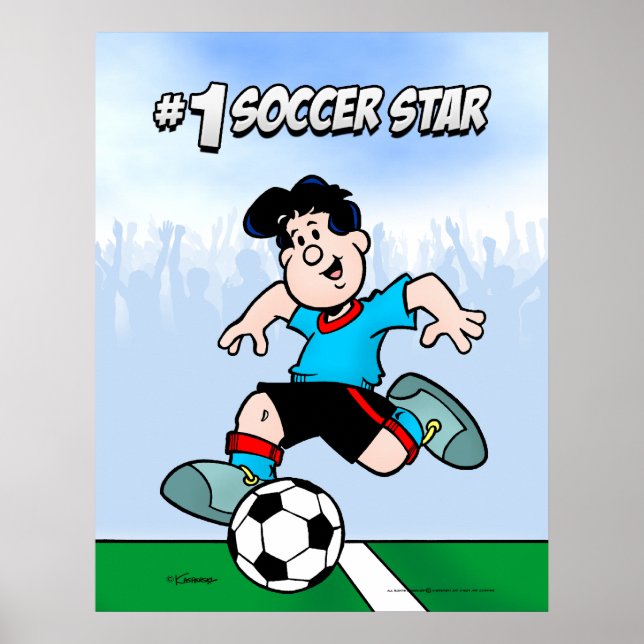 Poster Étoile de football (Devant)