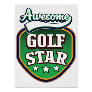 Poster Étoile de golf géniale 