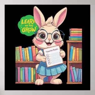 Poster 🐰📚 Étoile de la bibliothécaire en formation - Éd