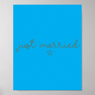 Poster Étoile de mer Coquette Mariée Plage Mariée Marié